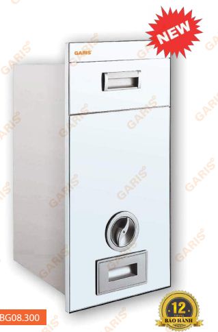 Thùng gạo mặt kính màu trắng ánh xanh dương, 15kg