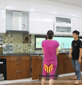 Tủ bếp Inox cánh Acrylic, anh Lương - Phan Trọng Tuệ, Thanh Trì, HN