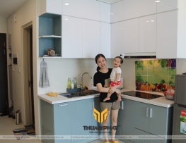 Tủ bếp Acrylic, anh Chi - Triều Khúc, Thanh Xuân, HN