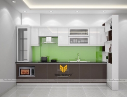 Tủ bếp MDF phun sơn MDF11