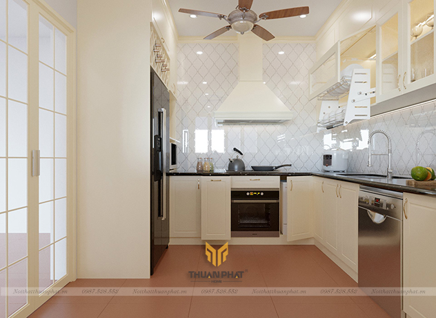 Tủ bếp tân cổ điển gỗ công nghiệp - 5 Ưu điểm vượt trội khi lựa chọn MDF
