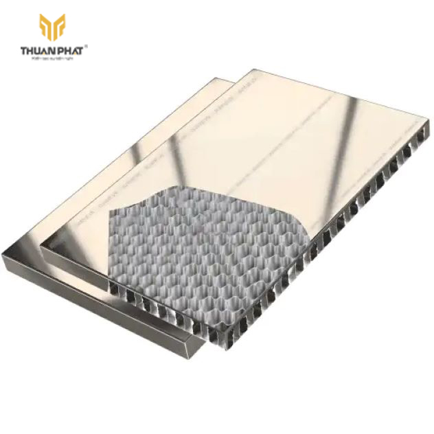 cận cảnh lớp nhôm tổ ong của inox nhập khẩu 3 lớp giúp nhẹ nhàng và bền vững nhất