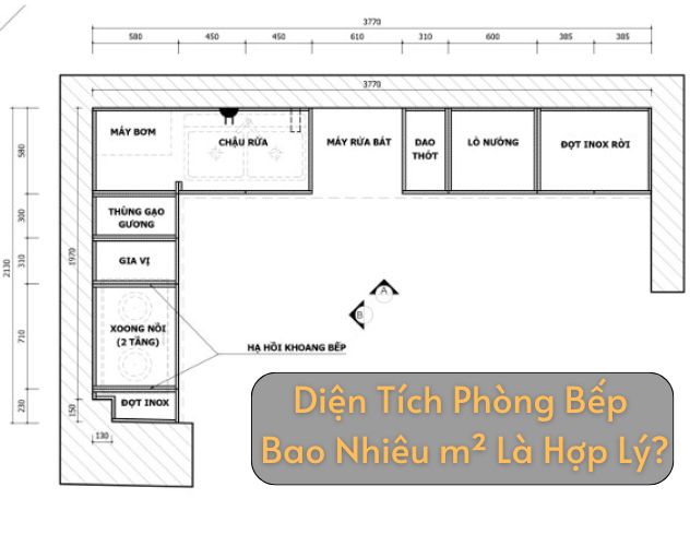 Diện Tích Phòng Bếp Bao Nhiêu m² Là Hợp Lý?