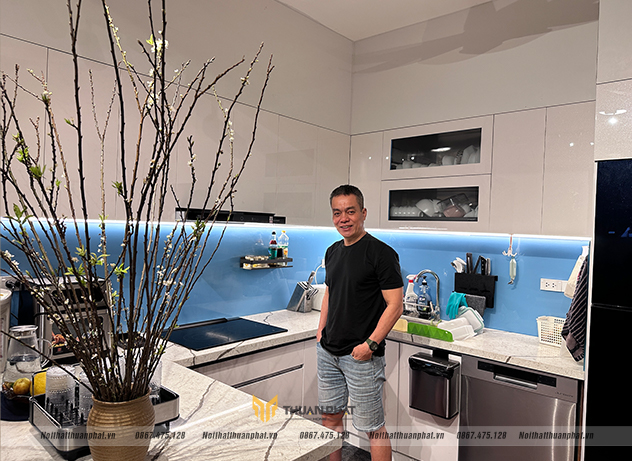 ảnh hoàn thiện bộ tủ bếp nhà anh Đức