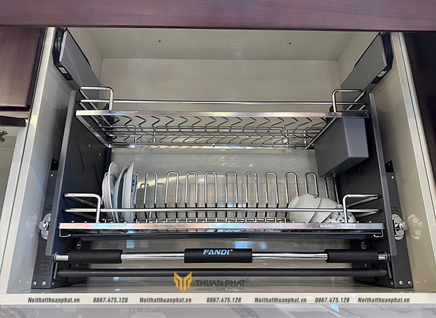 giá bát nâng hạ inox 304