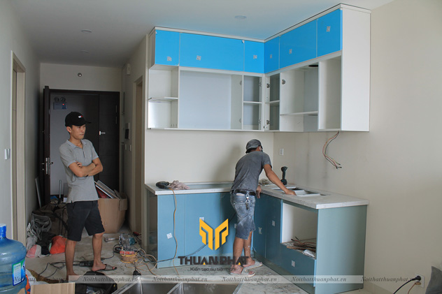 thi công tủ bếp đóng tại Thuận Phát