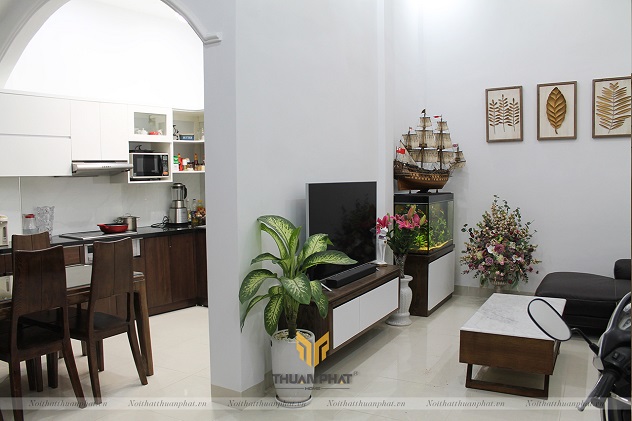 Thi công nội thất nhà phố Khâm Thiên Đống Đa nhà chị Hương