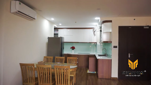 Công trình tủ bếp Acrylic nhà chú Tuân - 70 Nguyễn Đức Cảnh, Hoàng Mai, Hà Nội