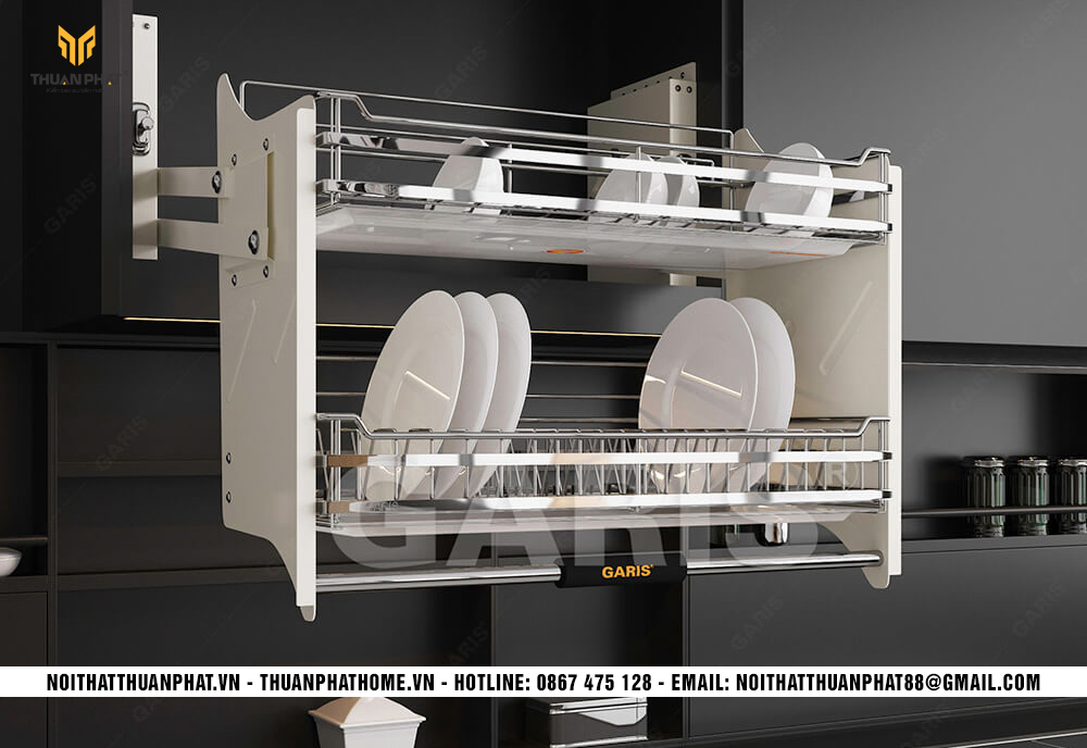 Giá bát là phụ kiện tủ bếp cần tính ngay từ đầu khi làm tủ bếp