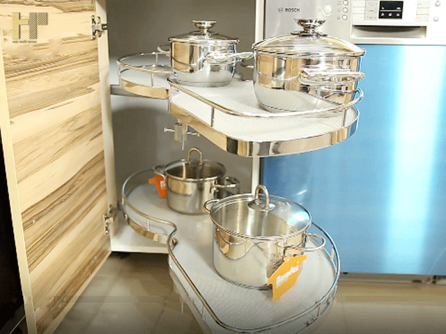 Tủ Bếp Inox Và Mâm Xoay: Tận Dụng Triệt Để Góc Chết Nhà Bếp