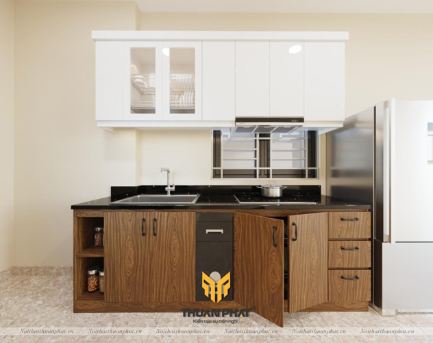 tủ bếp gỗ công nghiệp mdf