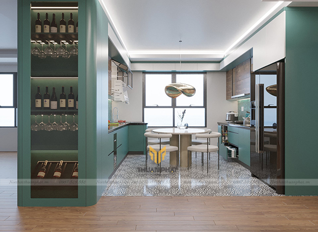 tủ bếp gỗ công nghiệp thiết kế tủ rượu