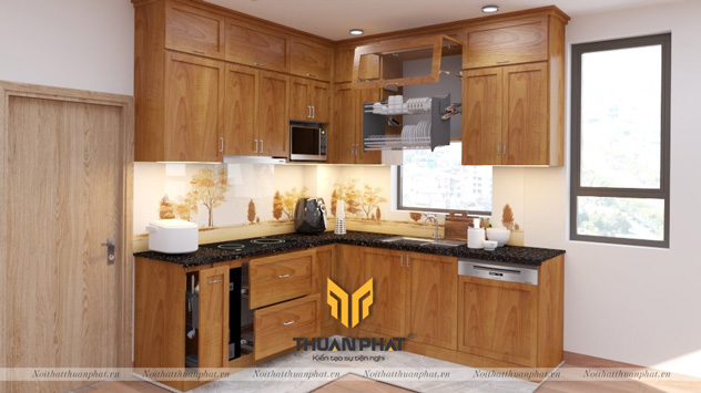 Tủ bếp gỗ Xoan Đào hiện đại mang lại không gian bếp hoàn hảo, là sự lựa chọn của nhiều gia chủ