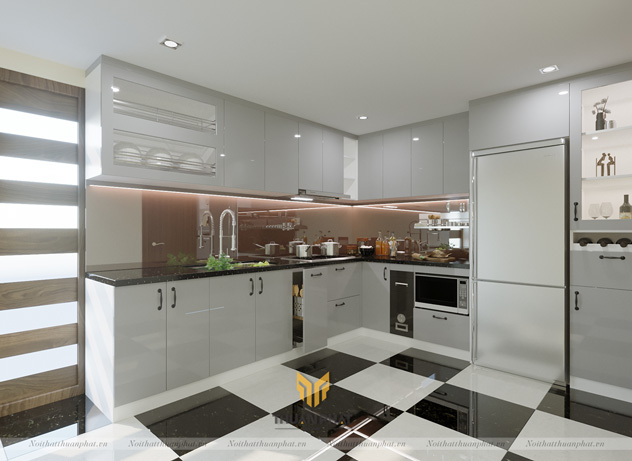 Phòng bếp nhà ống 4m đơn giản, hiện đại, thiết kế mới được yêu thích 2022