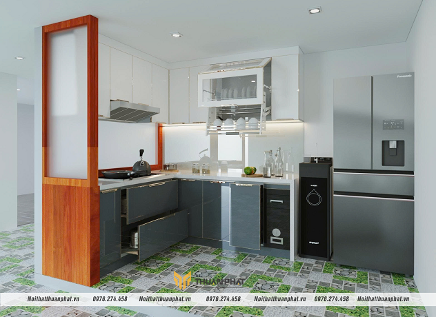 Thường xuyên vệ sinh để sở hữu tủ bếp inox cánh kính như mới