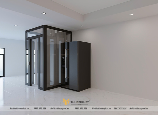 thiết kế thang máy sử dụng kính trong suốt