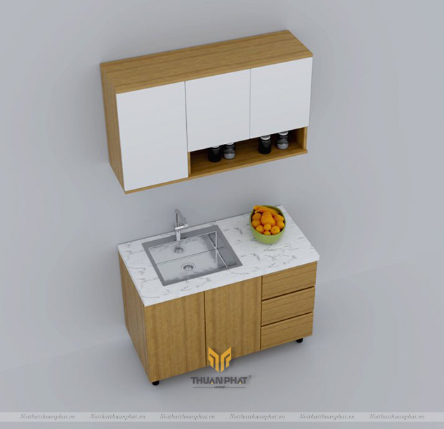 Tủ bếp Mini có bồn rửa 1m2 - CÔNG TY CỔ PHẦN NỘI THẤT THUẬN PHÁT