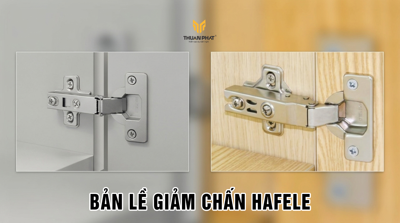 Bản lề giảm chấn Hafele inox đóng mở êm cho tủ bếp