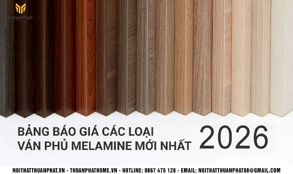 Tủ bếp Melaminee sử dụng ván MDF phủ Melamine An Cường