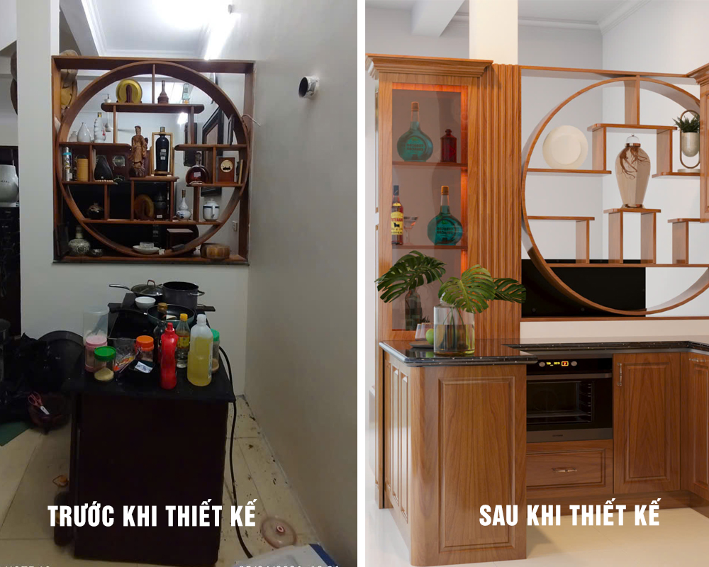 Cải tạo tủ bếp sau 5 năm sử dụng để nâng cấp công năng và độ bền
