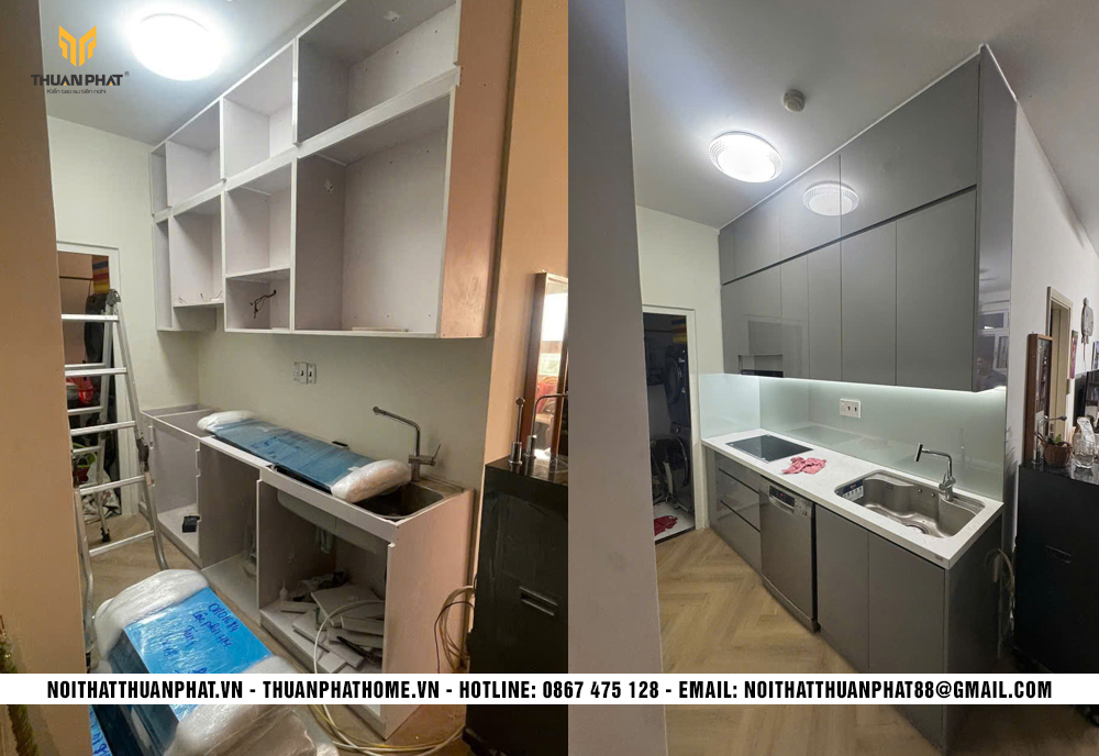 thi công tủ bếp nhà chị Tuyết tại Thủ Đức Hồ Chí Minh