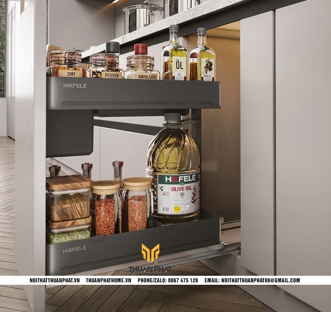 Rổ đa năng Hafele Utensio Plus H2 cho khoang tủ bếp