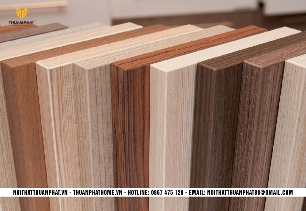 Bề mặt Melamine dùng phủ lên cốt MDF làm tủ bếp