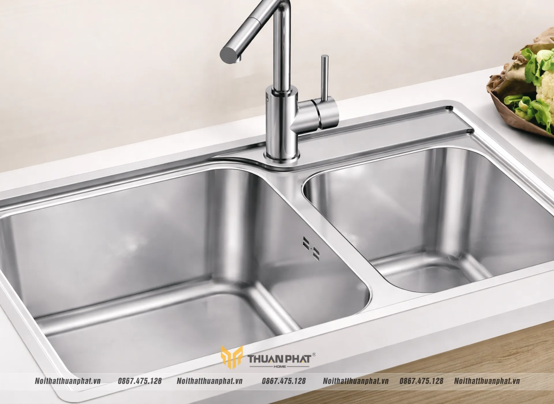 Khu vực bồn rửa