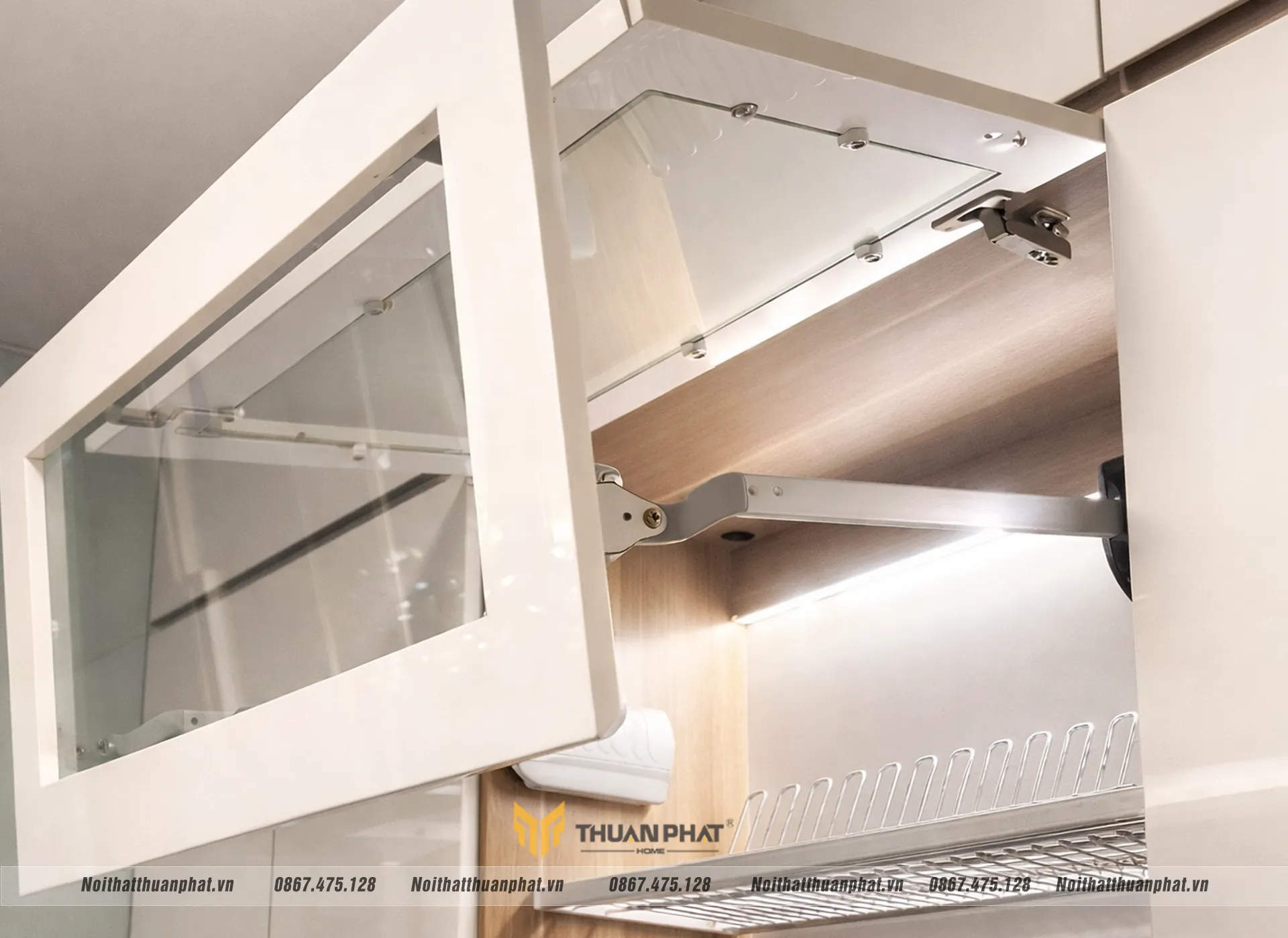 Tay nâng tủ bếp acrylic