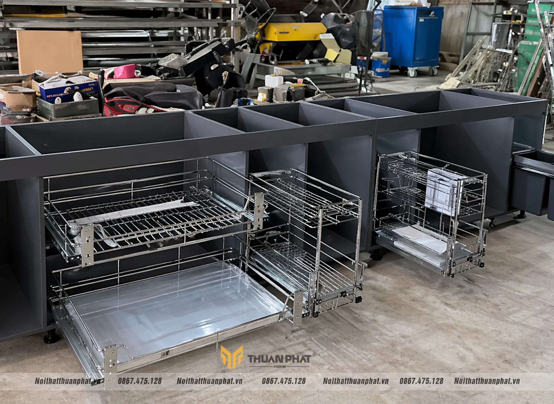 Thùng tủ bếp liền khối