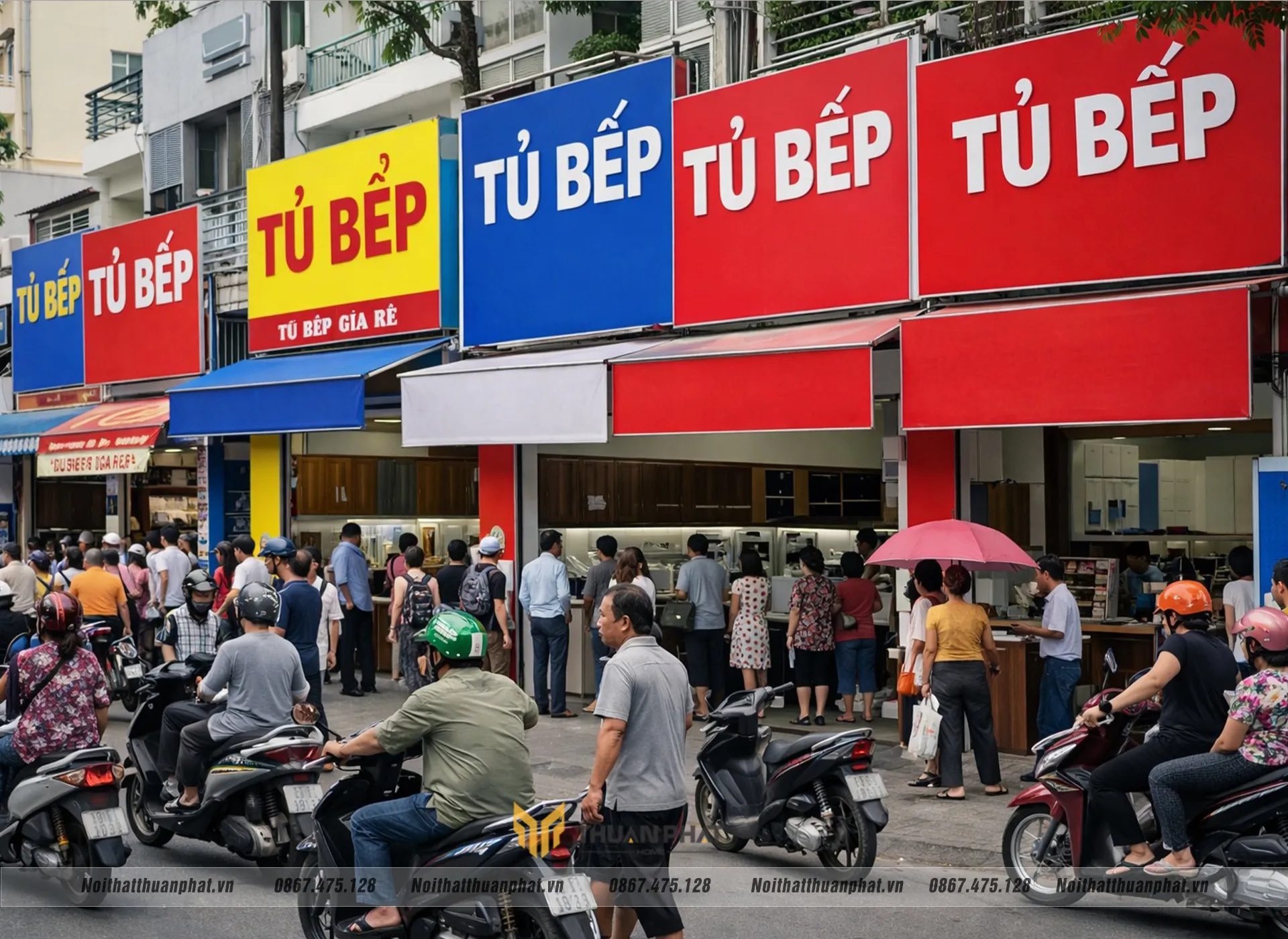 Tủ bếp giá rẻ quảng cáo tràn lan