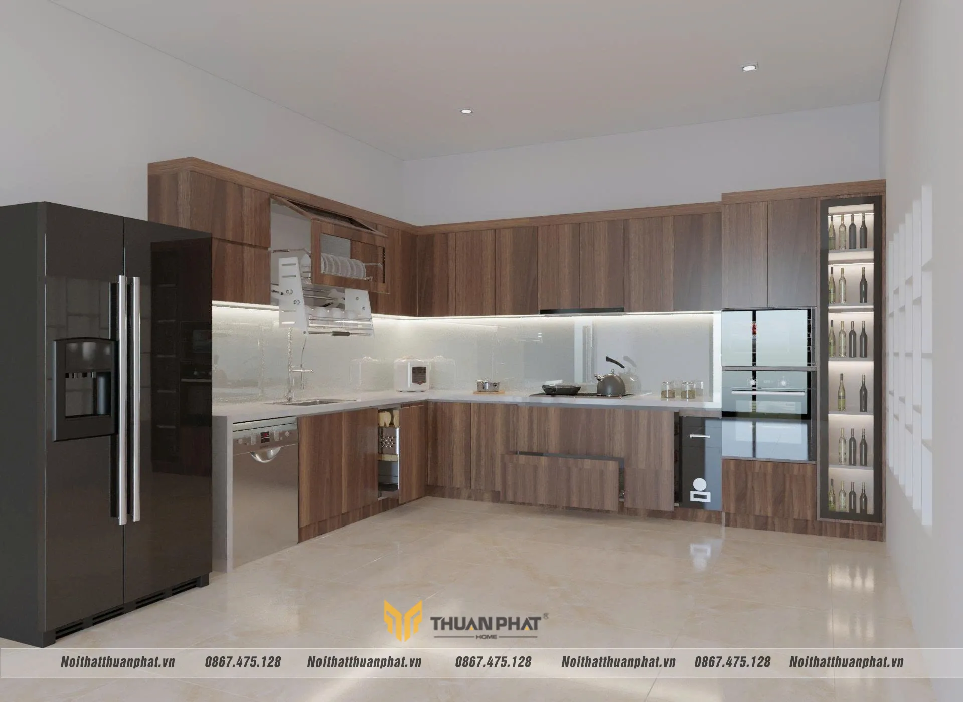 Vẻ đẹp sang trọng của bộ tủ bếp nhà Chị Ngọc