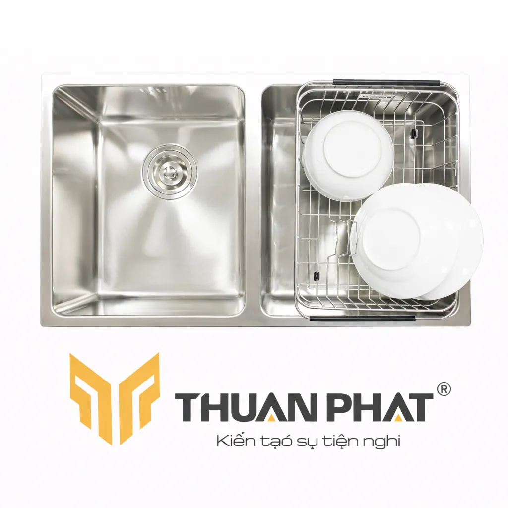 Chậu rửa hai ngăn tiện lợi 