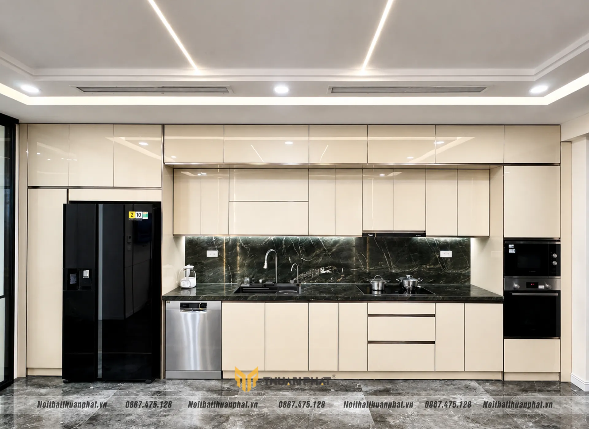 Tủ bếp acrylic nhà chị Đào - Hưng Yên