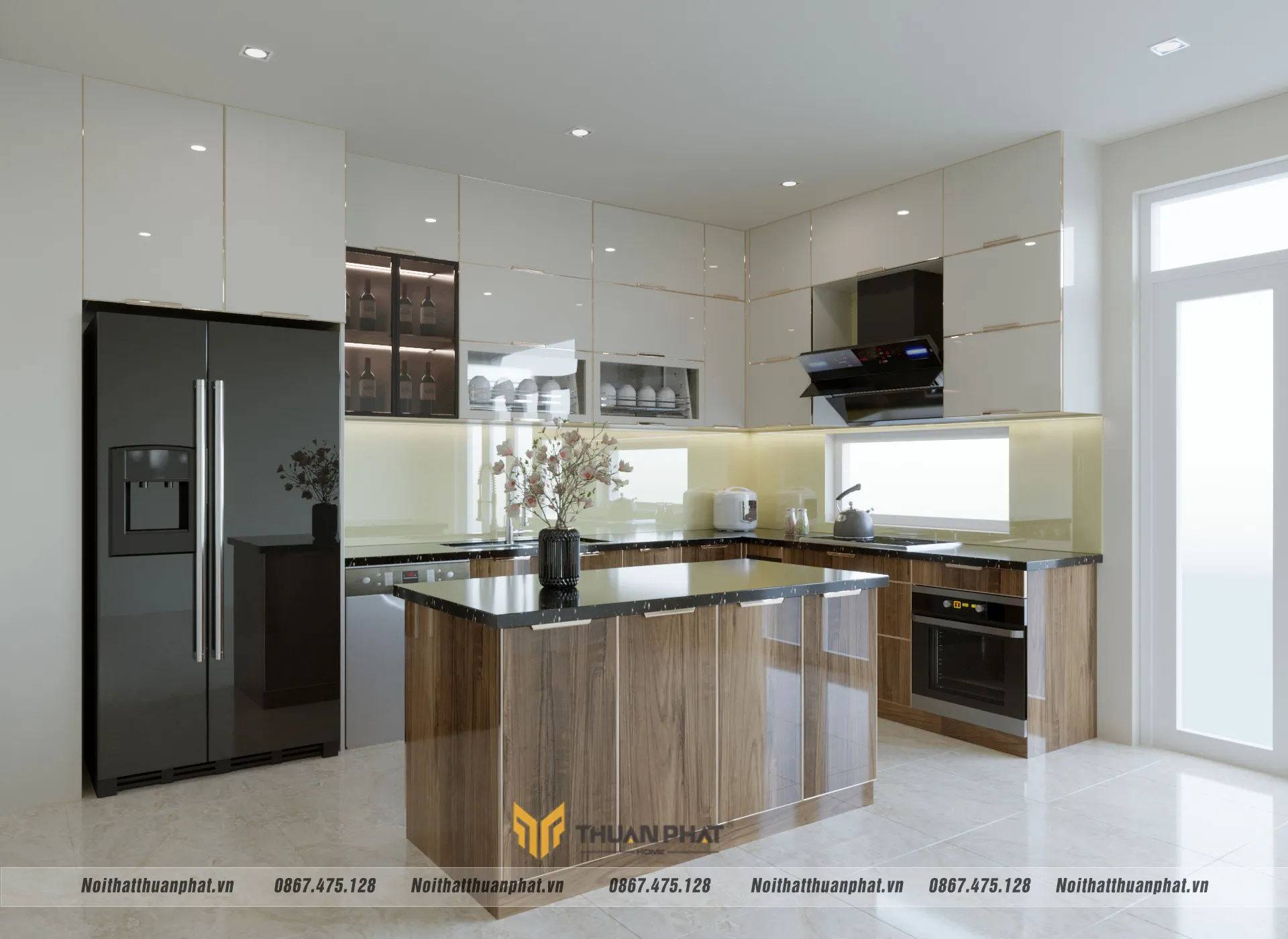 Căn bếp hiện đại nhà anh Qúy - Dương Nội