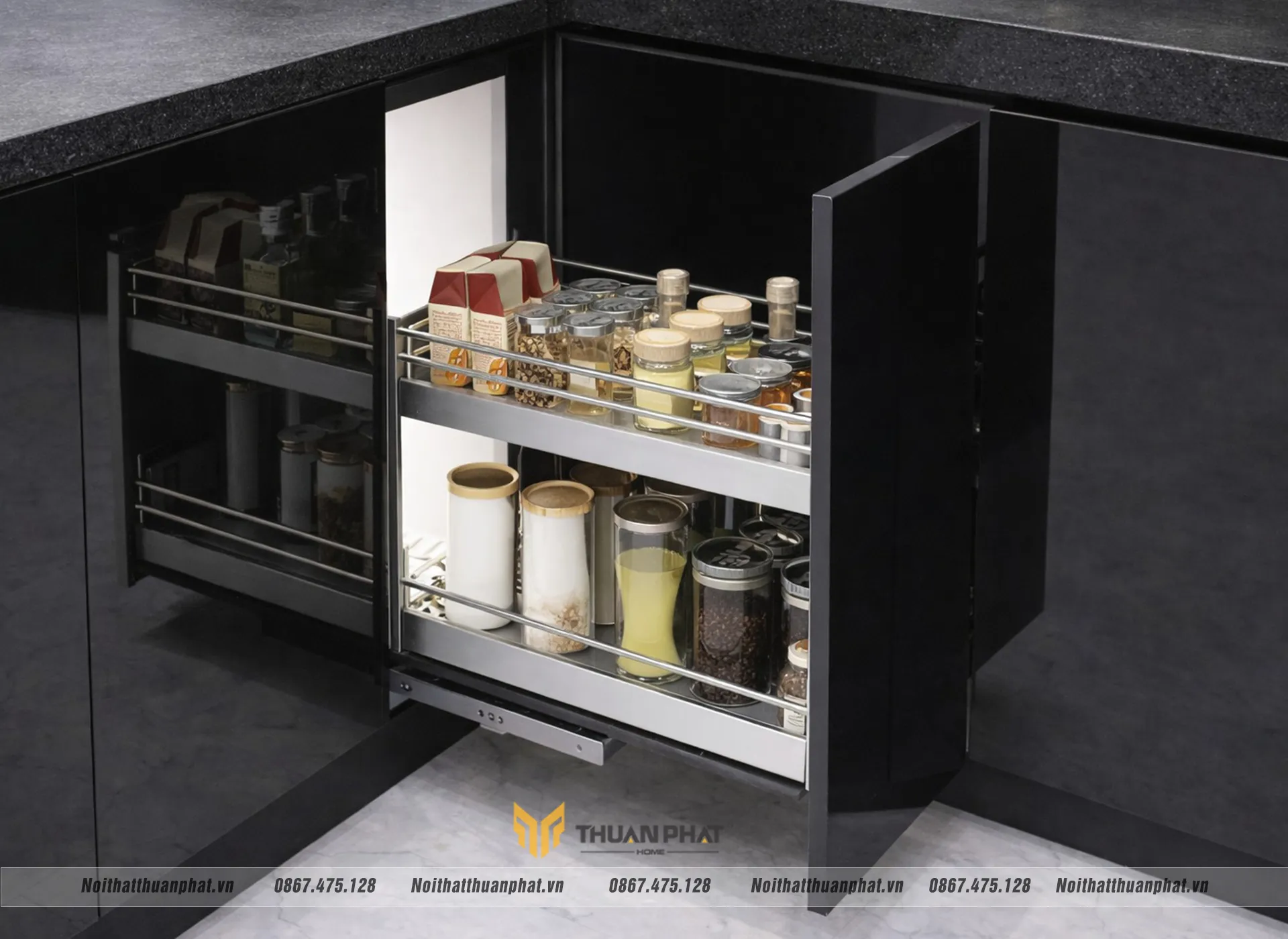 Mẫu kệ để gia vị thiết kế nhỏ gọn