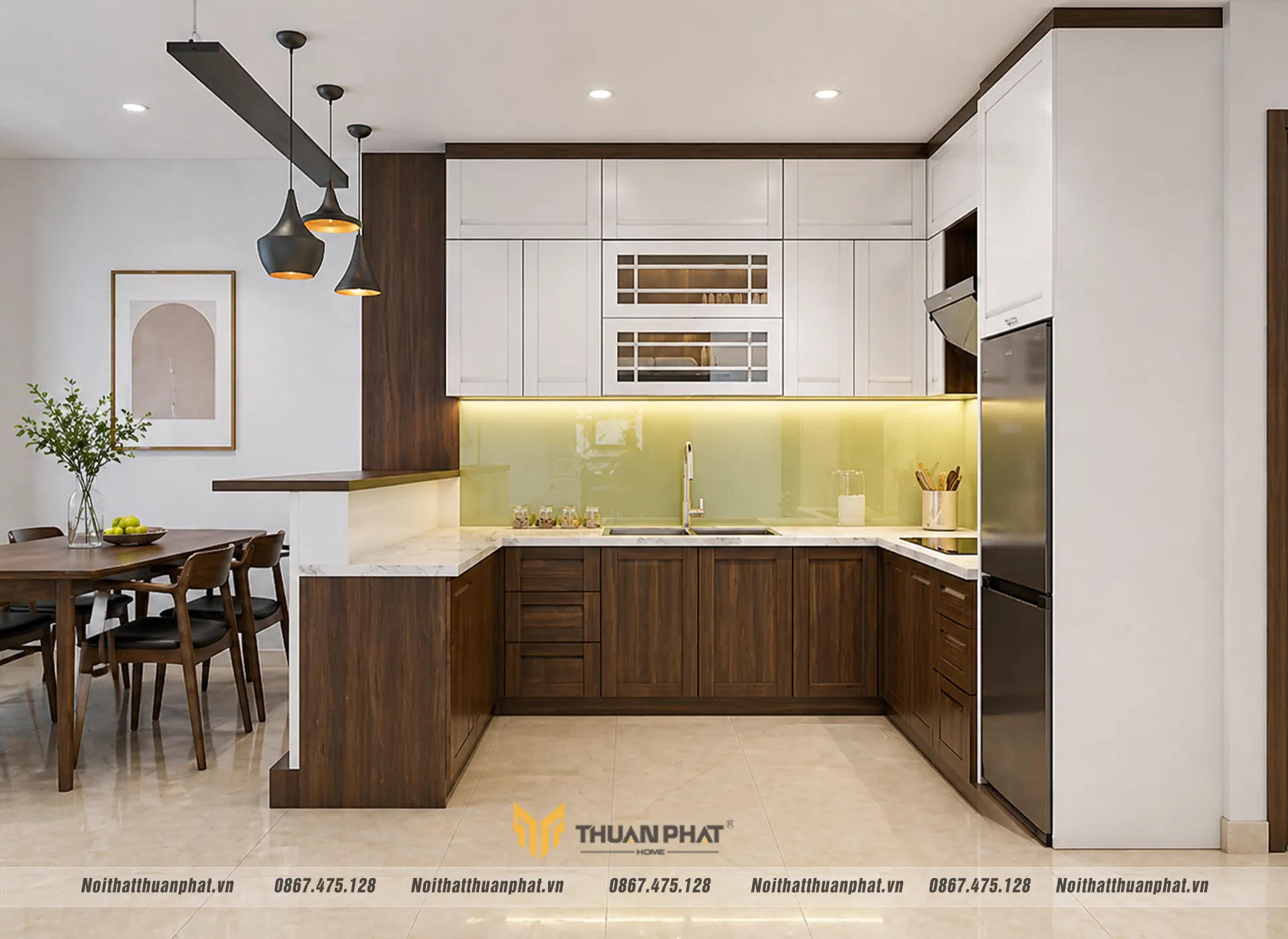 Căn bếp đẹp hiện đại nhà anh Trung - Đông Anh