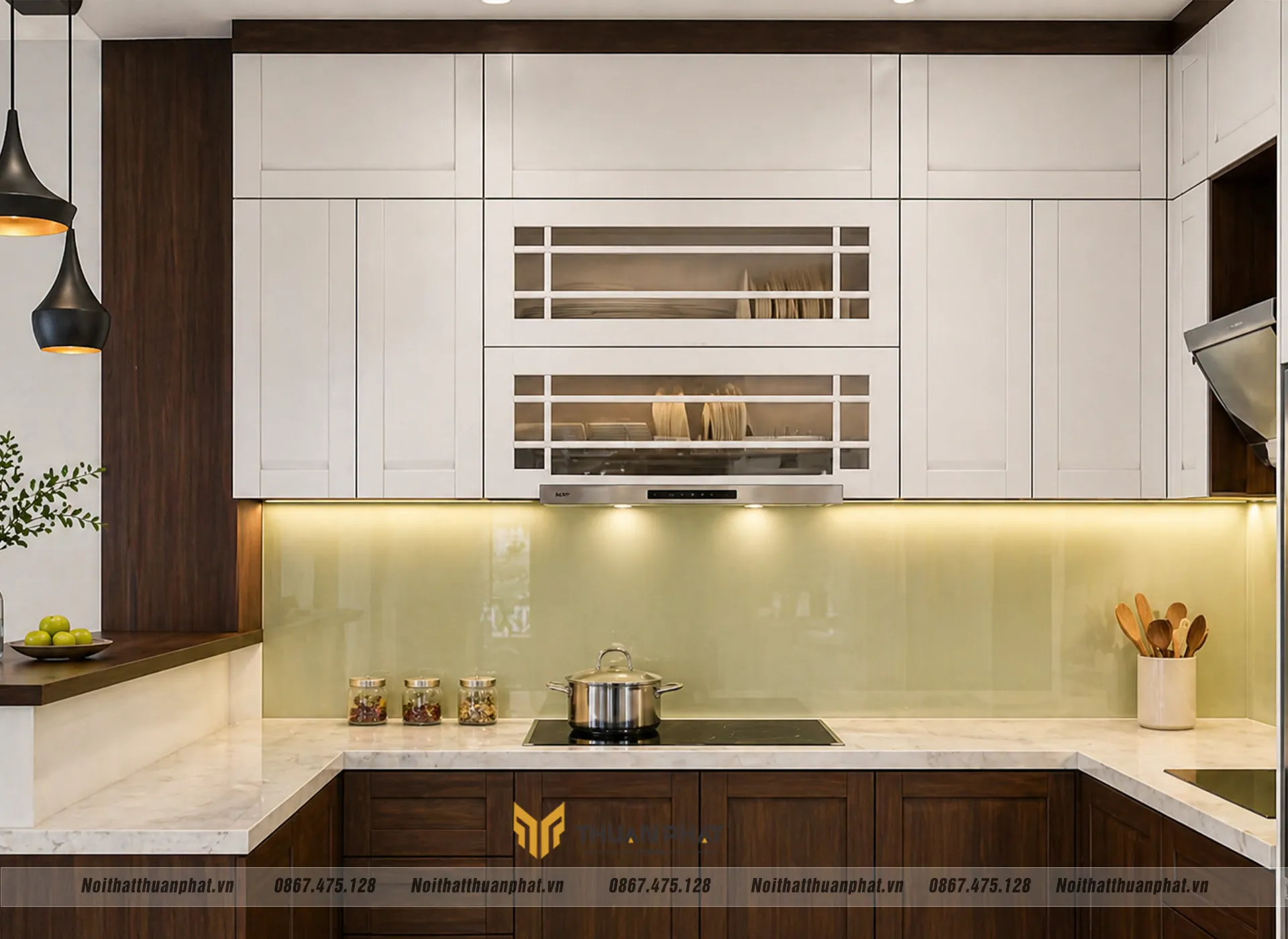 Khu vực nấu nướng của căn bếp