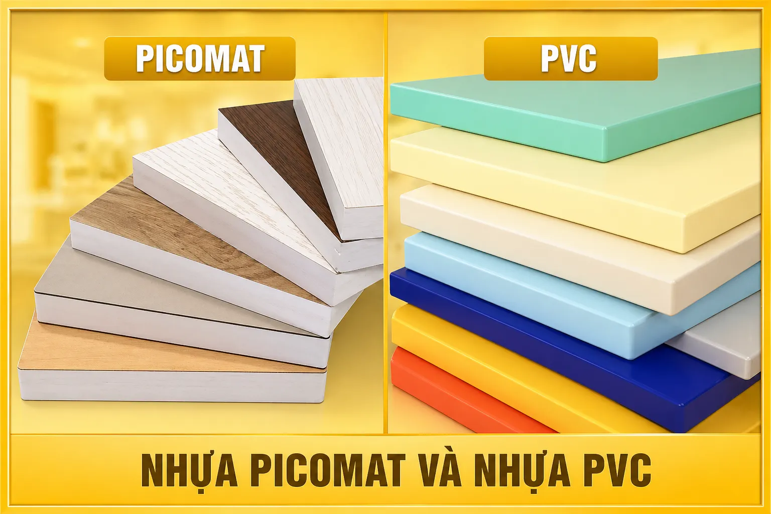 Tính thẩm mỹ của nhựa Picomat và nhựa PVC Foam