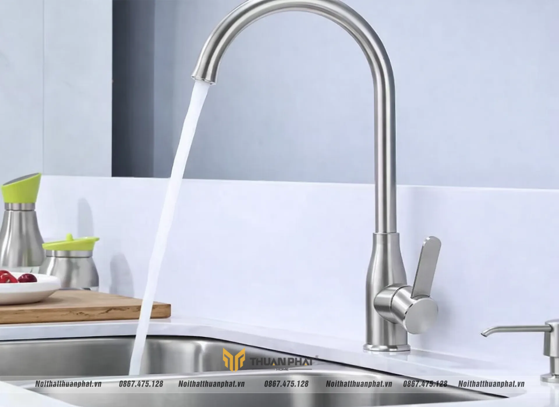Vòi rửa bát inox bền đẹp tiện lợi