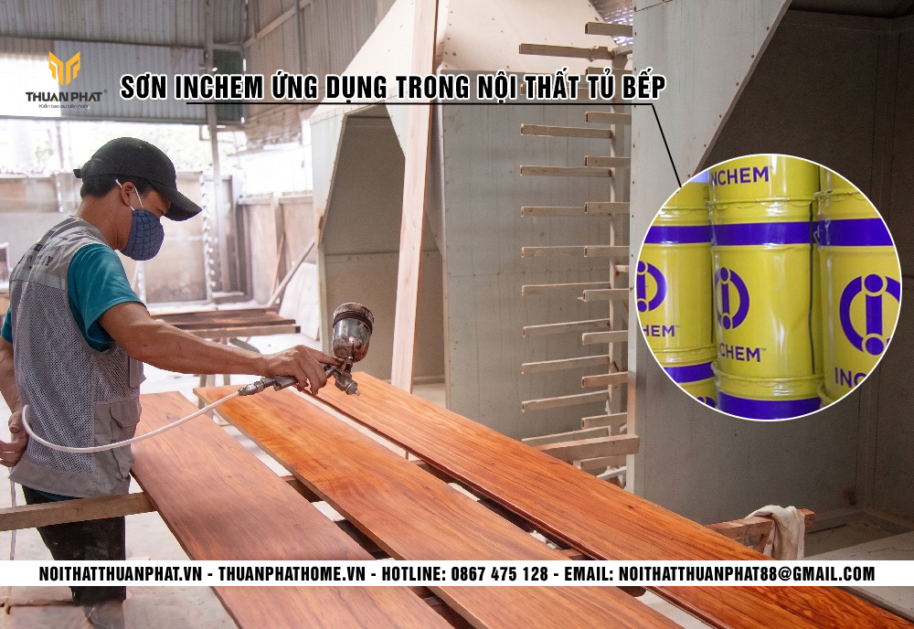 Ứng dụng của Sơn Inchem trong ngành nội thất tủ bếp