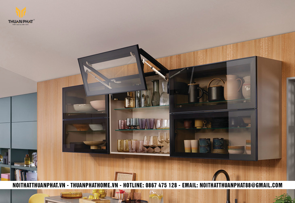Tay nâng tủ trên danh cho cánh mở hất