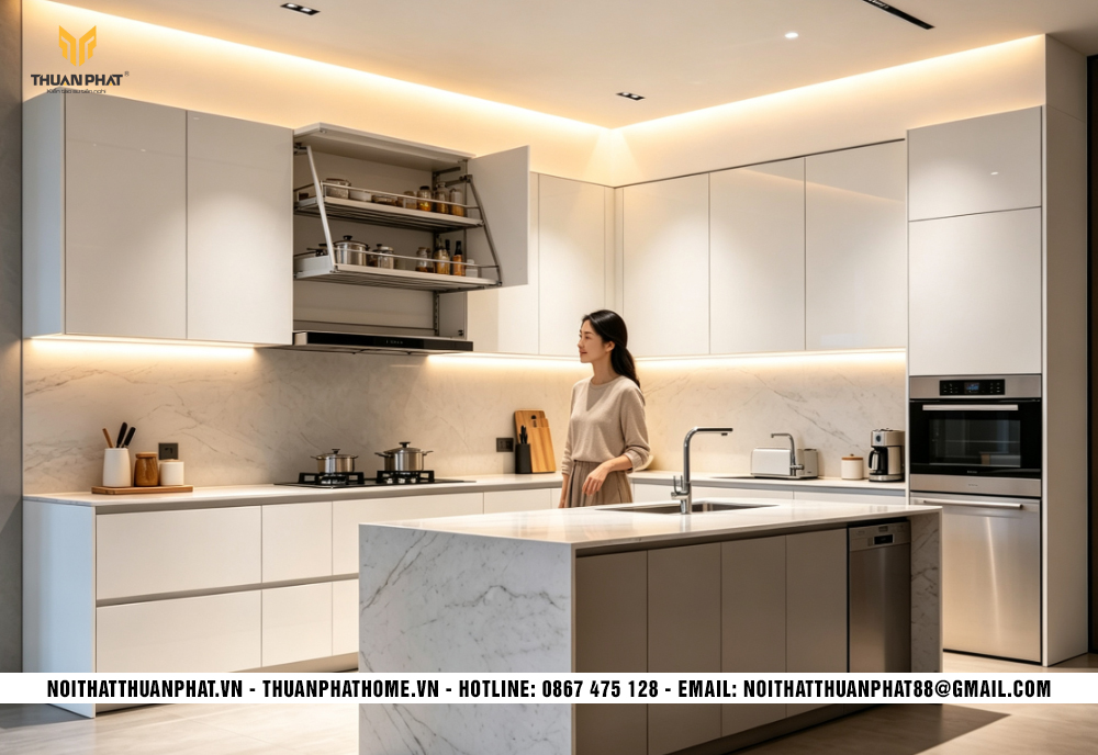 Tổng hợp các mẫu tủ bếp Acrylic đẹp