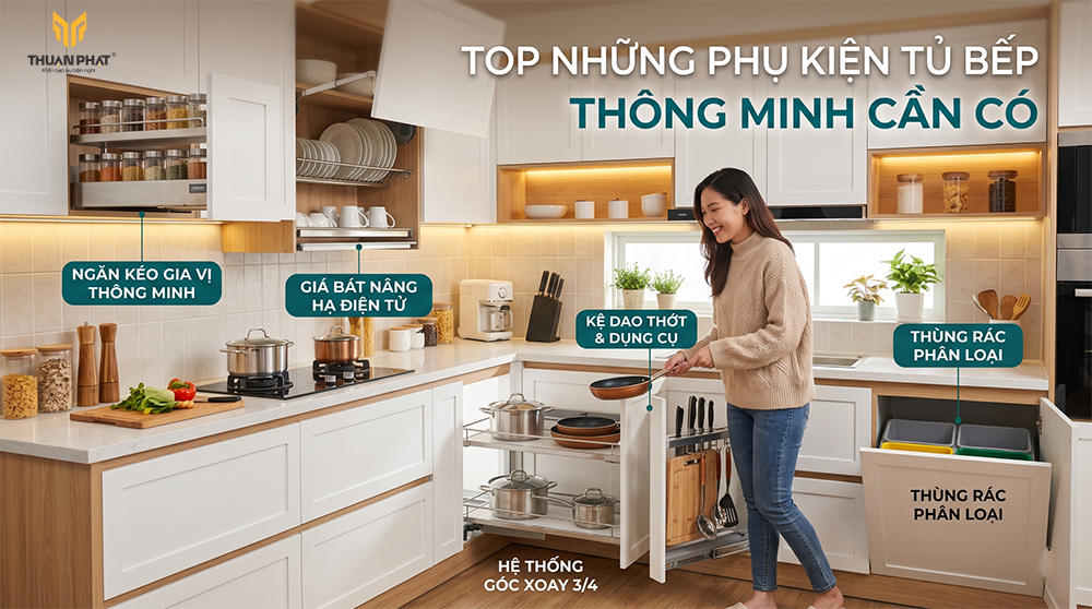 Tổng hợp các hãng phụ kiện tủ bếp thông minh phổ biến hiện nay