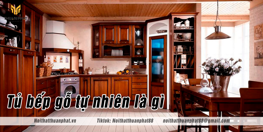 Tủ bếp gỗ tự nhiên là dòng tủ sử dụng gỗ khai thác từ cây tự nhiên để làm phần cánh