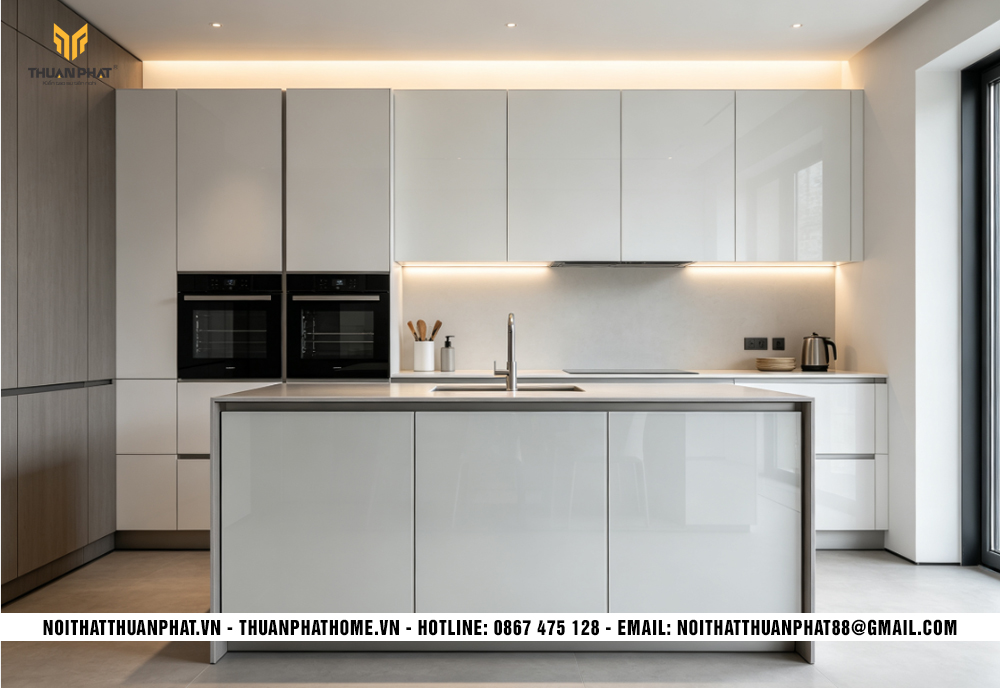 tủ bếp MDF phủ Acrylic đẹp hiện đại tại Thuận Phát