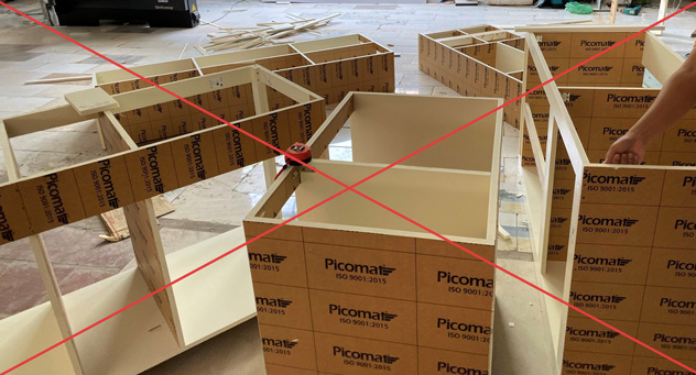 Khoang thùng tủ bếp nhựa Picomat giá rẻ phổ biến trên thị trường